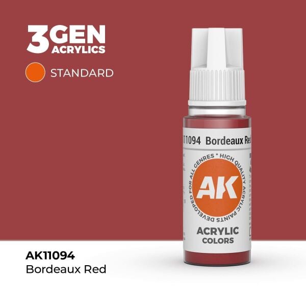 AK 11094 17 ml. Bordeaux Red, 3GEN Akrilik Model Boyası