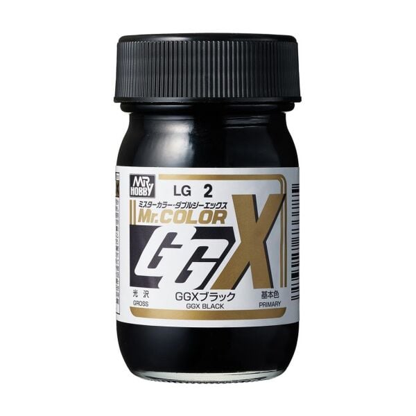 Mr.Hobby LG-002 60 ml. GGX (Double G), Black, Mr.Color Serisi Akrlik Resin Model Boyası