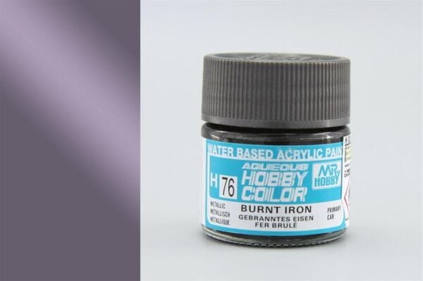 Mr.Hobby H-076 10 ml. Burnt Iron, Aqueous Serisi Model Boyası