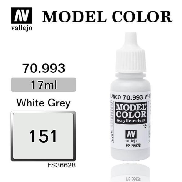 Vallejo 70993 17 ml. (151) White Grey-Matt, Model Color Serisi Model Boyası