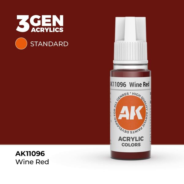 AK 11096 17 ml. Wine Red, 3GEN Akrilik Model Boyası