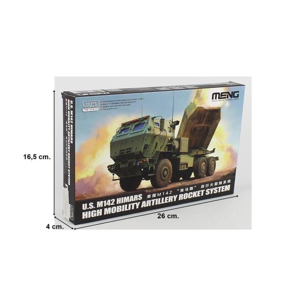 Meng 72-004 1/72 Ölçek, U.S. M142 HIMARS Yüksek Hareket Kabiliyetli Topçu Roket Sistemi,Plastik Model Kiti