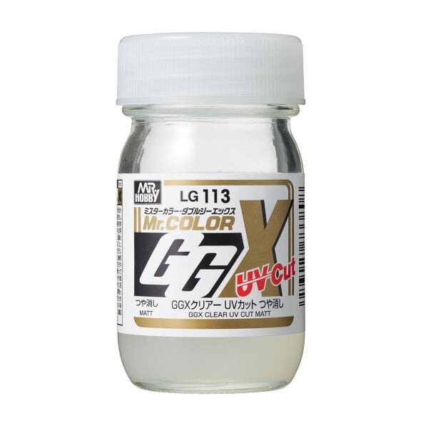 Mr.Hobby LG-113 60 ml. GGX (Double G), Clear UV Cut Matt, Mr.Color Serisi Akrlik Resin Model Boyası
