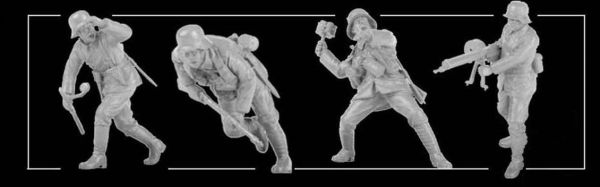 Meng HS-010 1/35 Ölçek, Alman İmparatorluk Askerleri, 4 Adet, Plastik Figür Model Kiti