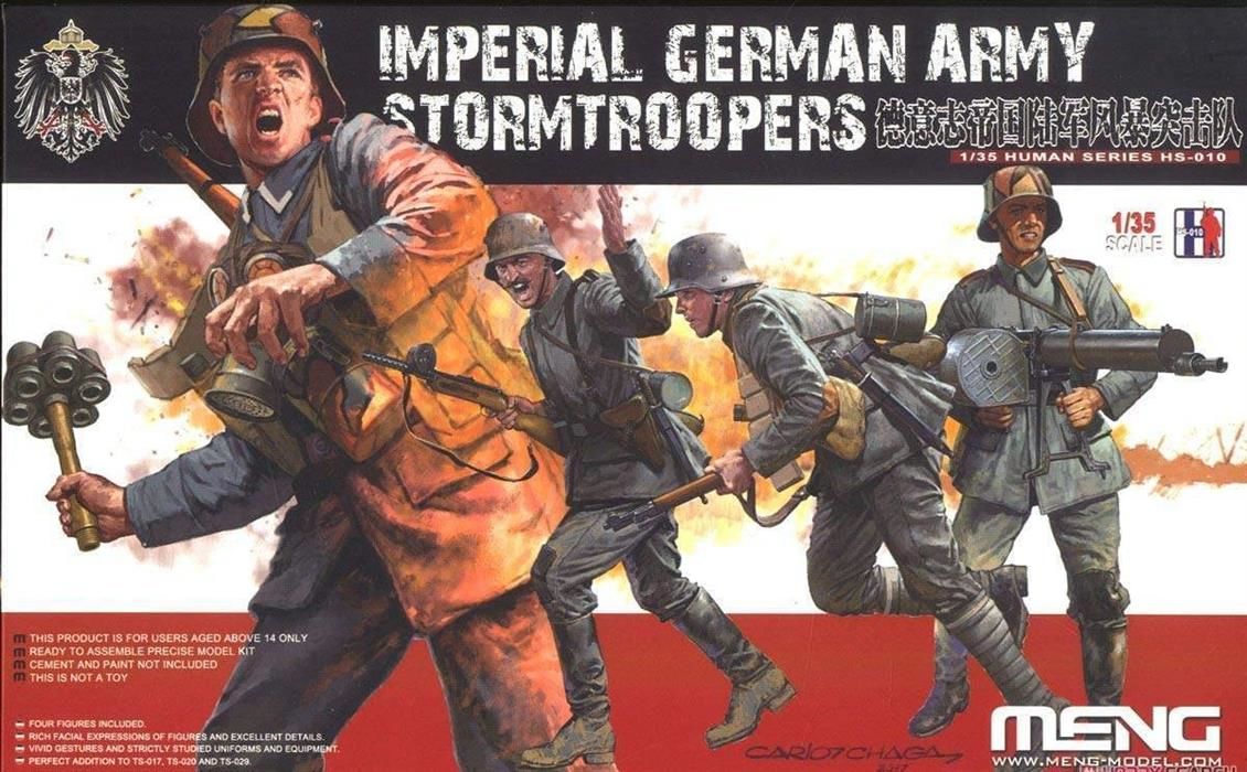 Meng HS-010 1/35 Ölçek, Alman İmparatorluk Askerleri, 4 Adet, Plastik Figür Model Kiti