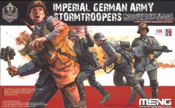Meng HS-010 1/35 Ölçek, Alman İmparatorluk Askerleri, 4 Adet, Plastik Figür Model Kiti