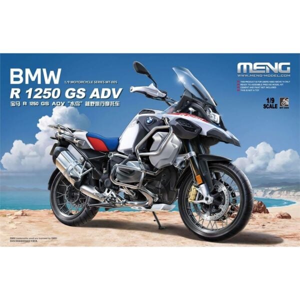 Meng MT-005 1/9 Ölçek, BMW R 1250 GS ADV Motorsiklet, Plastik Model Kiti