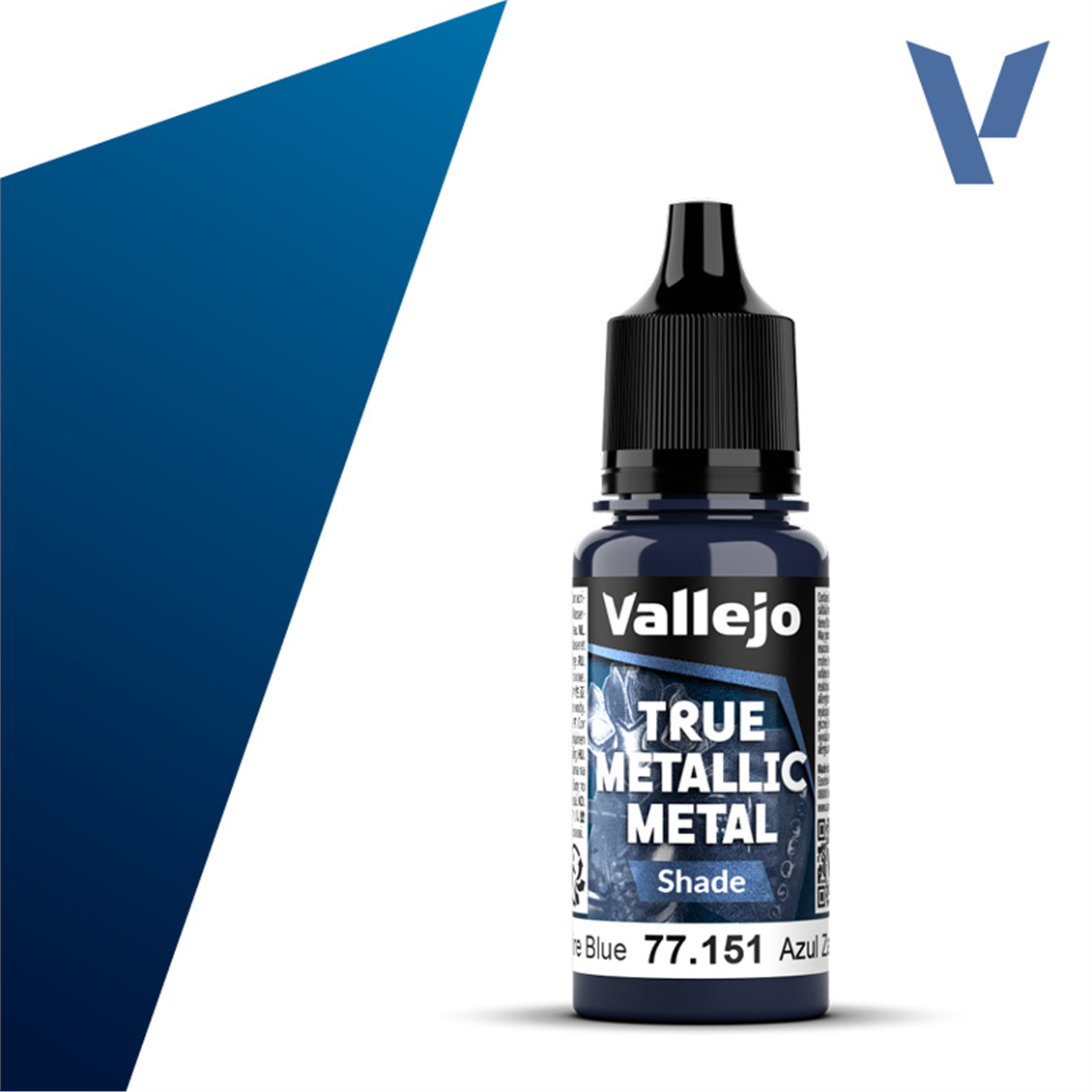 Vallejo 77151 18 ml. Sapphire Blue, Shade, True Metallic Metal (TMM) Serisi Model Boyası