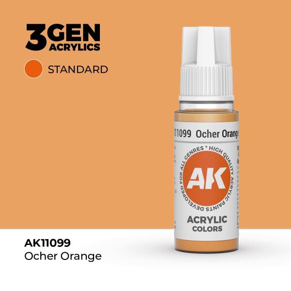 AK 11099 17 ml. Ocher Orange, 3GEN Akrilik Model Boyası