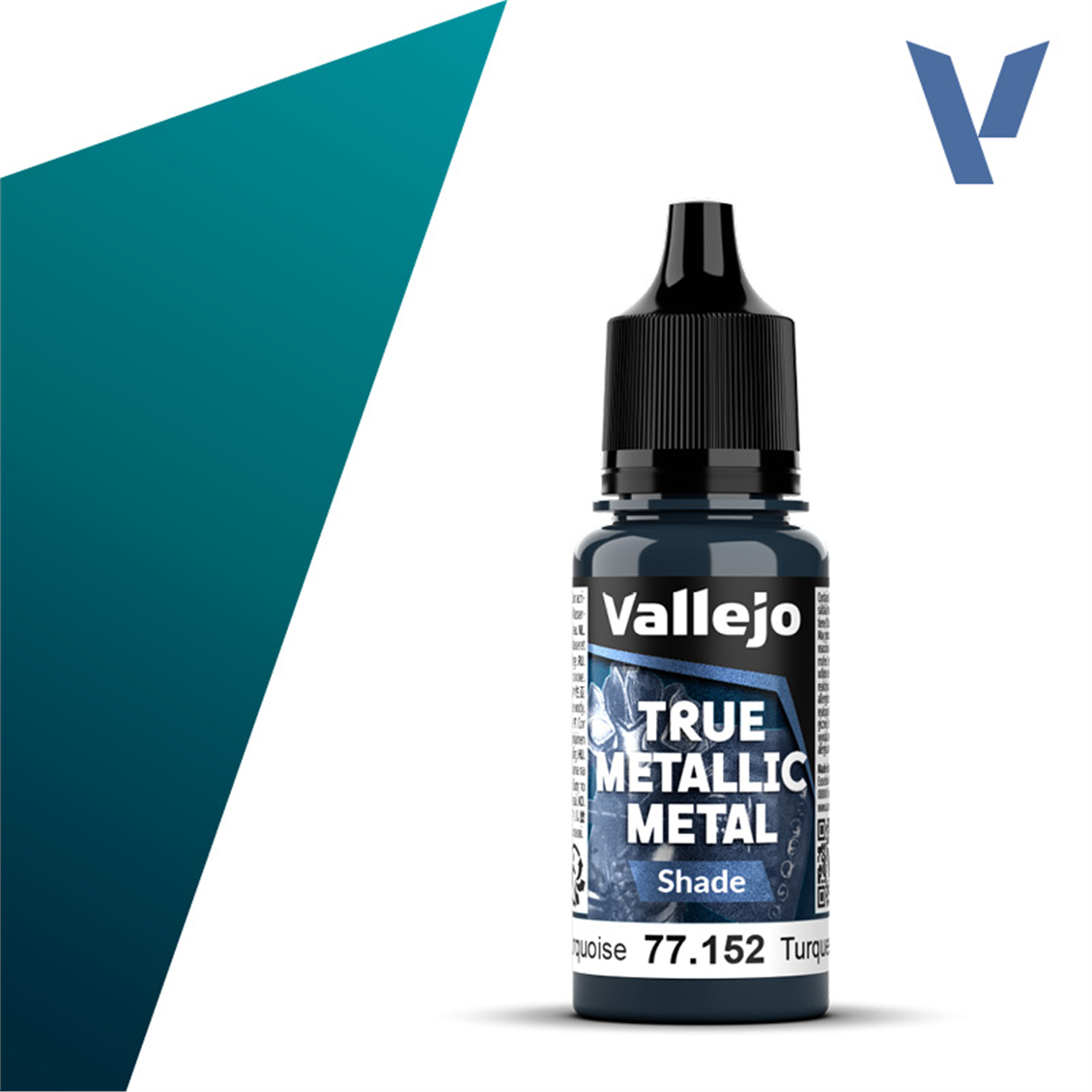 Vallejo 77152 18 ml. Hydra Turquoise, Shade, True Metallic Metal (TMM) Serisi Model Boyası