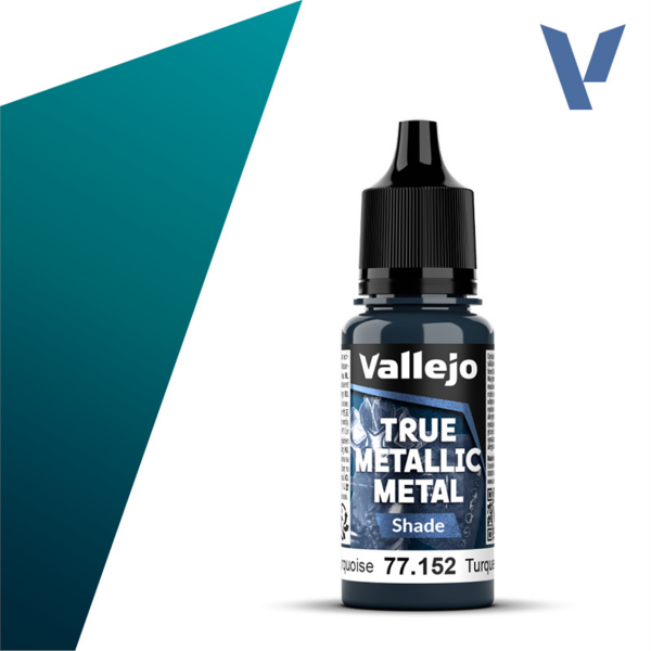 Vallejo 77152 18 ml. Hydra Turquoise, Shade, True Metallic Metal (TMM) Serisi Model Boyası