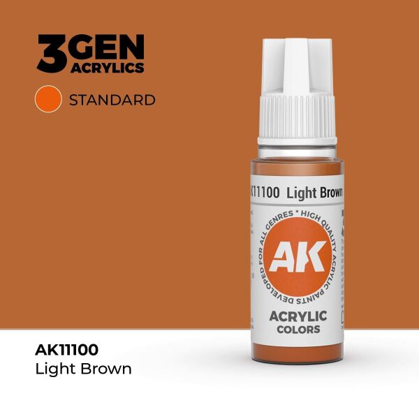 AK 11100 17 ml. Light Brown, 3GEN Akrilik Model Boyası