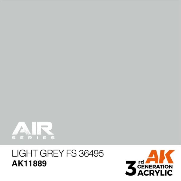 AK 11889 17 ml. Light Grey FS 36495, Aircraft Serisi 3GEN Akrilik Model Boyası
