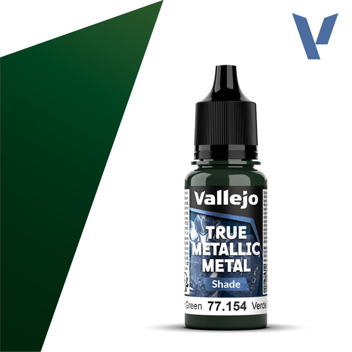 Vallejo 77154 18 ml. Dusken Green, Shade, True Metallic Metal (TMM) Serisi Model Boyası