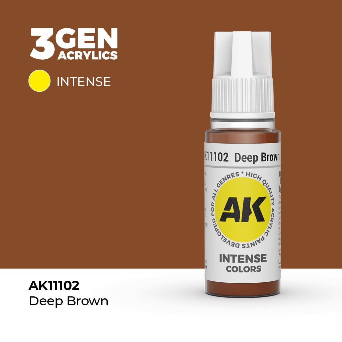 AK 11102 17 ml. Deep Brown, 3GEN Akrilik Model Boyası
