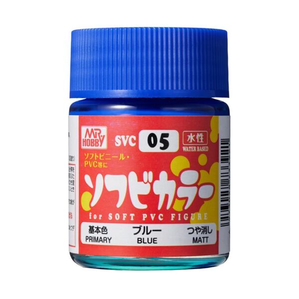 Mr.Hobby SVC-05 18 ml. Soft Vinyl Color, Blue, Aqueous Serisi Model Boyası