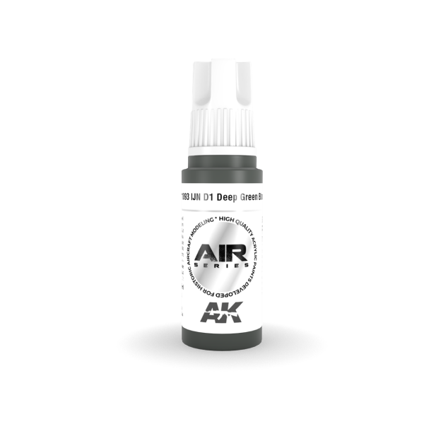 AK 11893 17 ml. IJN D1 Deep Green Black, Aircraft Serisi 3GEN Akrilik Model Boyası