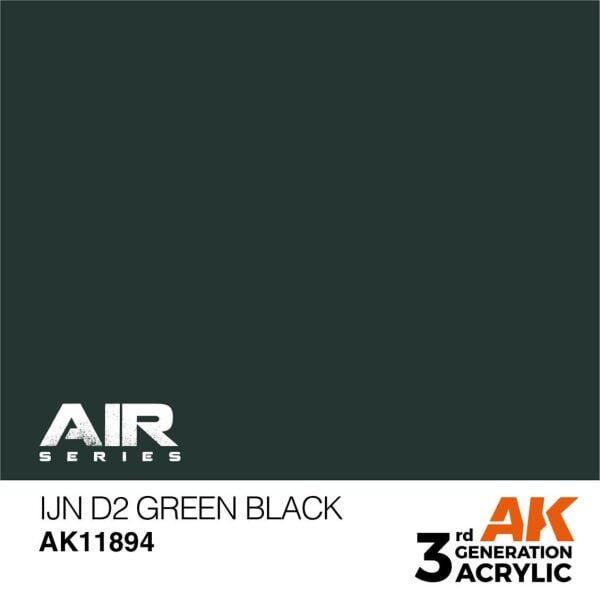 AK 11894 17 ml. IJN D2 Green Black, Aircraft Serisi 3GEN Akrilik Model Boyası