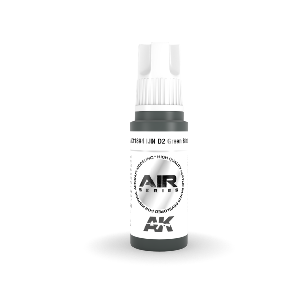 AK 11894 17 ml. IJN D2 Green Black, Aircraft Serisi 3GEN Akrilik Model Boyası