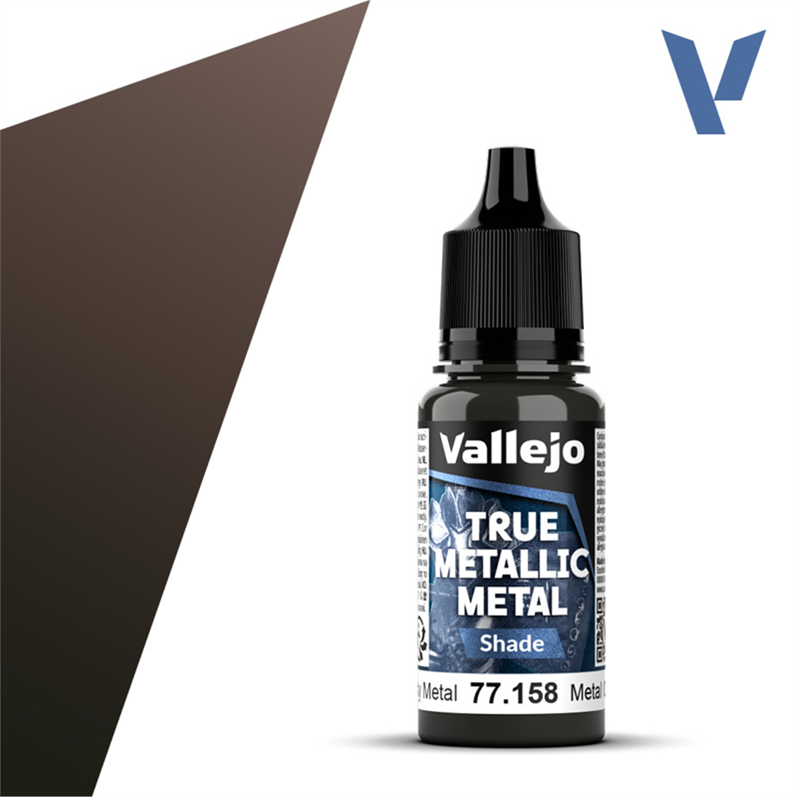 Vallejo 77158 18 ml. Rusty Metal, Shade, True Metallic Metal (TMM) Serisi Model Boyası