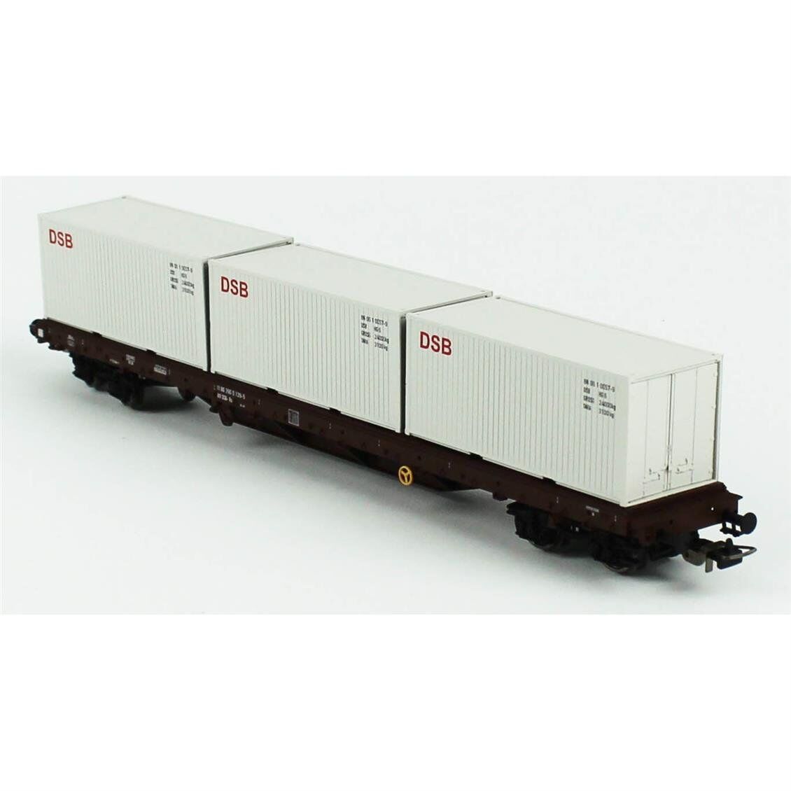 Piko (Classic) 24527 1/87 Ölçek, Rs 3 Konteynerli, DSB 4.Dönem, Model Tren Yük Vagonu
