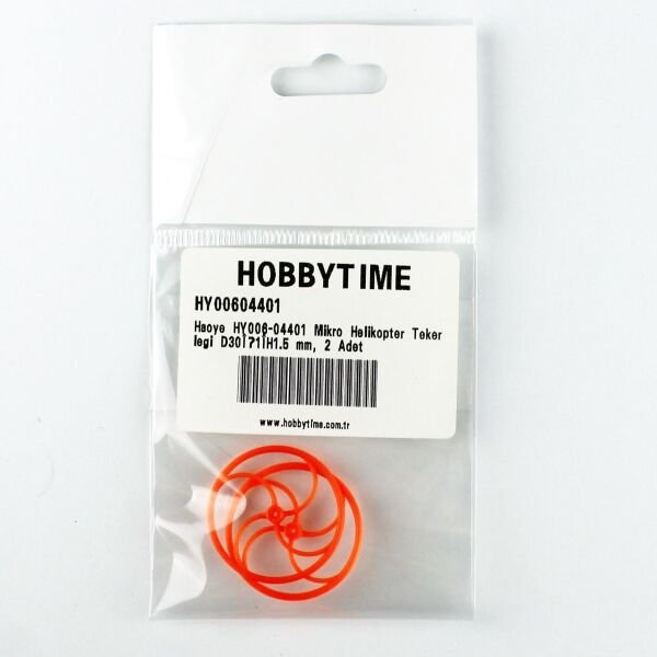 Haoye HY006-04401 Mikro Helikopter Tekerleği Dış Çap 30mm.× Göbek 1mm.× Genişlik 1.5mm, 2 Adet
