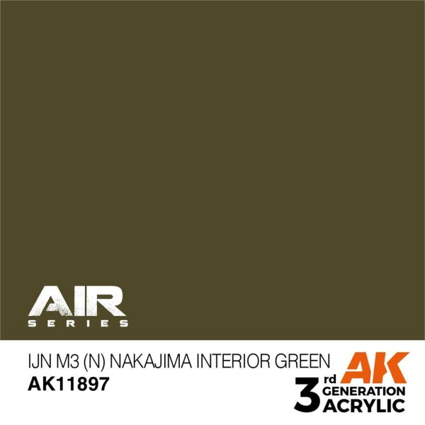 AK 11897 17 ml. IJN M3 (N) Nakajima Interior Green, Aircraft Serisi 3GEN Akrilik Model Boyası