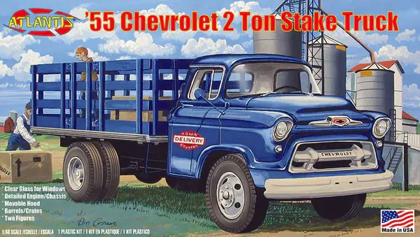 1/48 1955 CHEVY STAKE TRUCK WITH GLASS