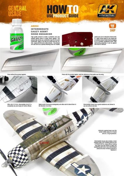 AK Interactive 894 100 ml. Son Kat Parlaklık Artırıcı Sıvı