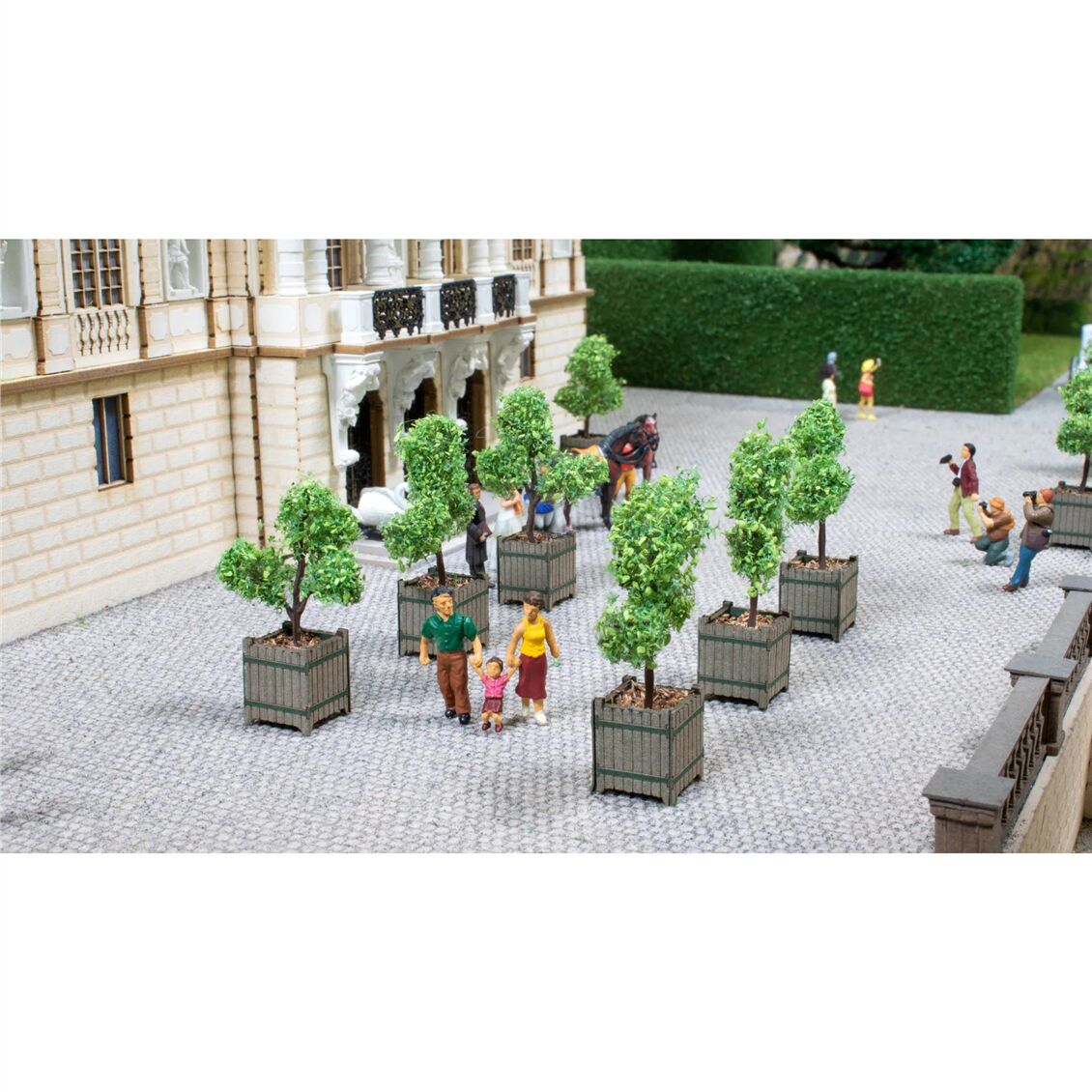 Noch 14013 Saksıda Süs Ağaçları, 3 Adet, Diorama Malzemesi