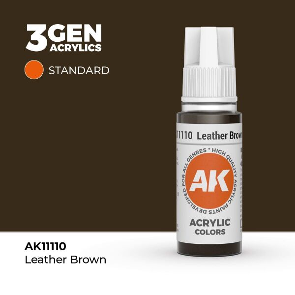 AK 11110 17 ml. Leather Brown, 3GEN Akrilik Model Boyası