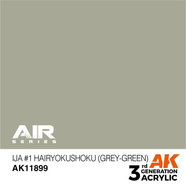 AK 11899 17 ml. IJA #1 Hairyokushoku (Grey-Green), Aircraft Serisi 3GEN Akrilik Model Boyası
