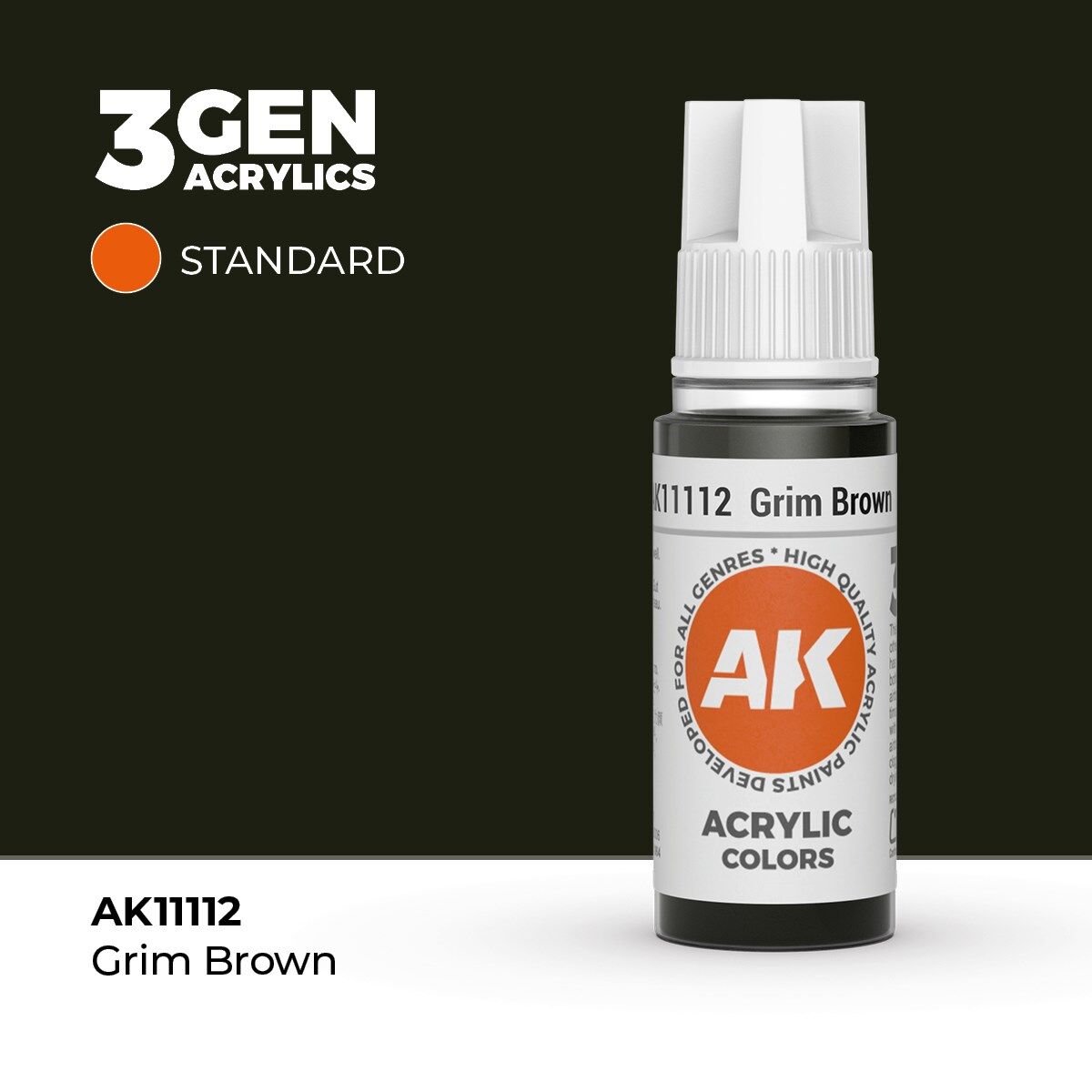 AK 11112 17 ml. Grim Brown, 3GEN Akrilik Model Boyası
