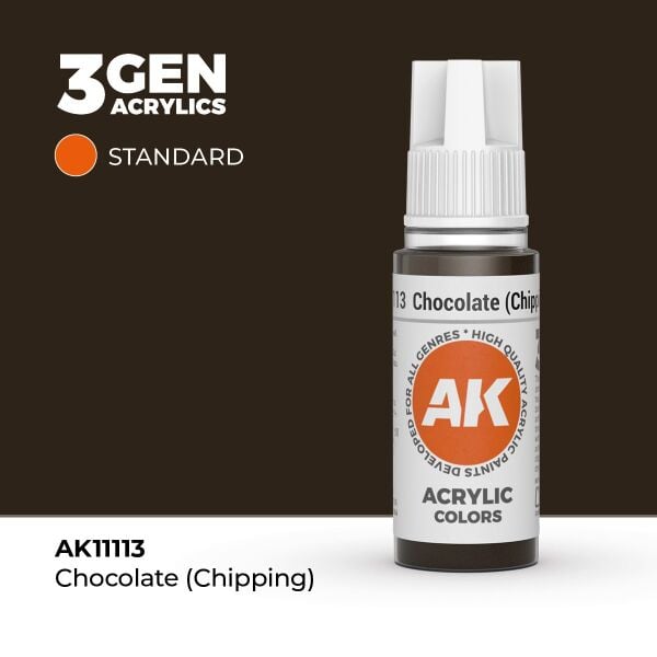 AK 11113 17 ml. Chocolate (Chipping), 3GEN Akrilik Model Boyası