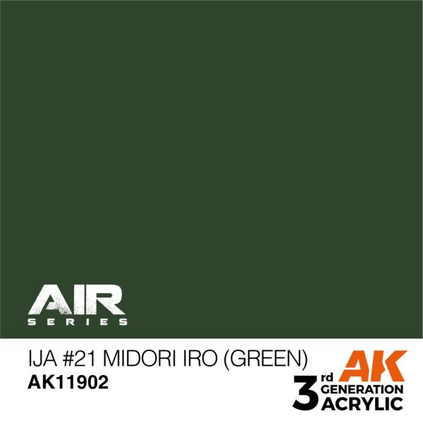 AK 11902 17 ml. IJA #21 Midori iro (Green), Aircraft Serisi 3GEN Akrilik Model Boyası