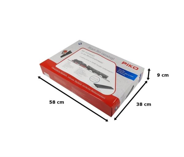 Piko 97933 1/87 Ölçek, PKW, Buharlı Loomotif ve 2xYolcu Vagonu, Yataklı Raylar, Güç Kaynağı, 110x88 cm. Model Tren Başlangıç Se