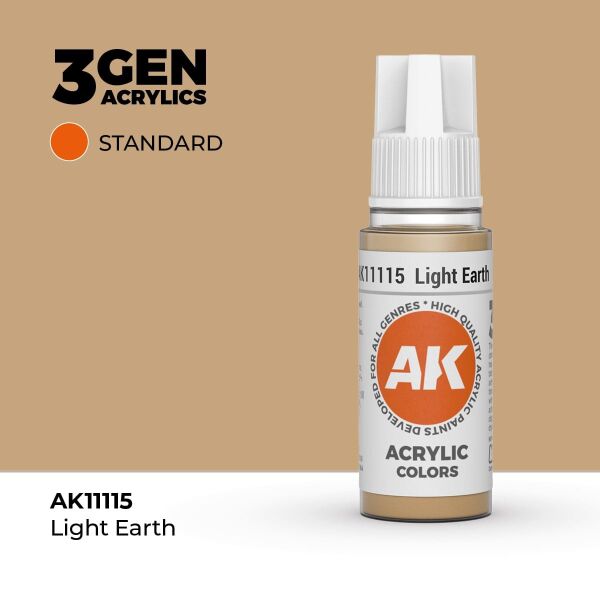 AK 11115 17 ml. Light Earth, 3GEN Akrilik Model Boyası