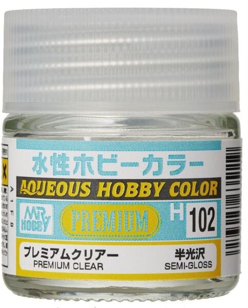 Mr.Hobby H-102 10 ml. Premium Clear SemiGloss, Aqueous Serisi Model Boyası