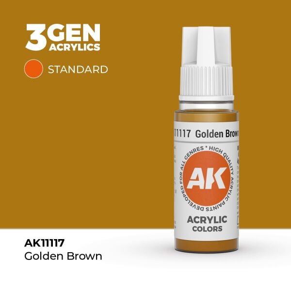 AK 11117 17 ml. Golden Brown, 3GEN Akrilik Model Boyası