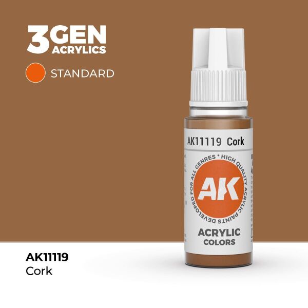 AK 11119 17 ml. Cork, 3GEN Akrilik Model Boyası