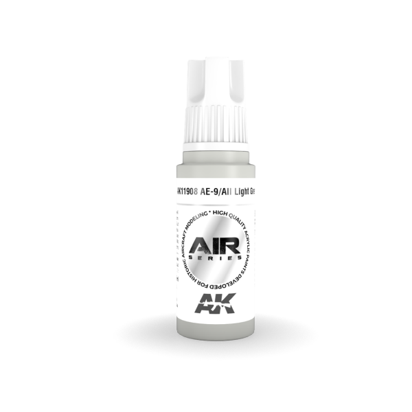 AK 11908 17 ml. AE-9/AII Light Grey, Aircraft Serisi 3GEN Akrilik Model Boyası