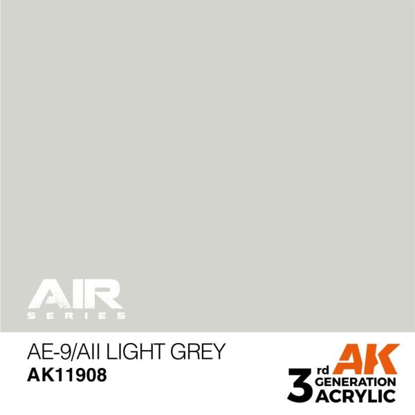 AK 11908 17 ml. AE-9/AII Light Grey, Aircraft Serisi 3GEN Akrilik Model Boyası