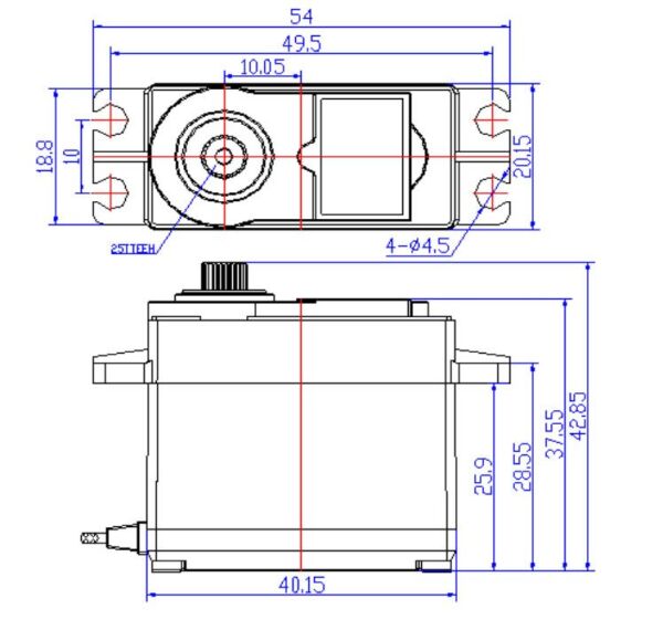 Feetech FT5303R 360 Derece Dijital Sonsuz Dönüş Servo Motor