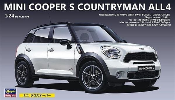 Hasegawa CD21 24121 1/24 Ölçek, Mini Cooper S Countryman All4, Otomobil, Plastik Model kiti