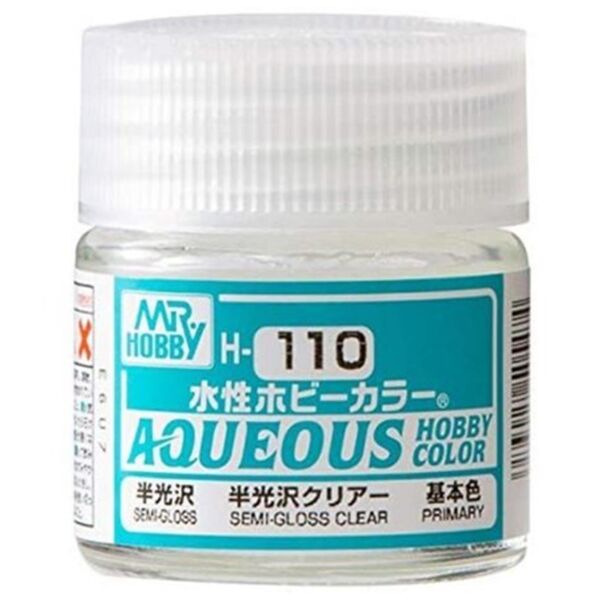 Mr.Hobby H-110 10 ml. Premium Clear SemiGloss, Aqueous Serisi Model Boyası
