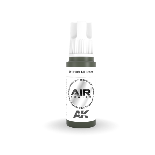 AK 11909 17 ml. AII Green, Aircraft Serisi 3GEN Akrilik Model Boyası