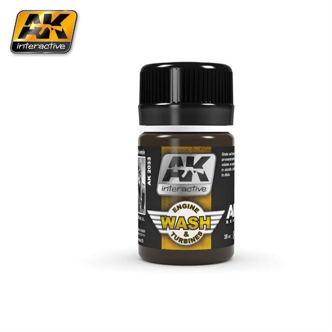 AK Interactive 2033 35 ml. Motor ve Pervane Eskitme Efekti, Wash Serisi Enamel Model Boyası
