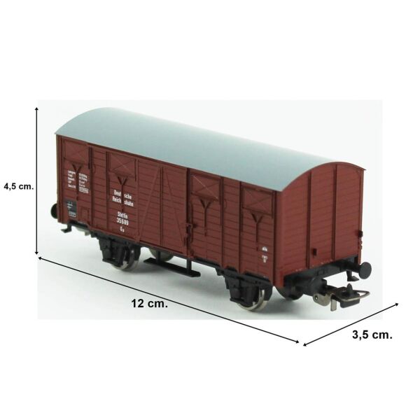 Piko (Hobby) 27708 1/87 Ölçek, Kapalı Kasa, KPEV 1.Dönem, Model Tren Yük Vagonu
