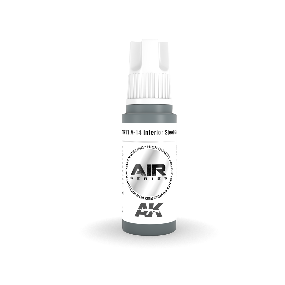 AK 11911 17 ml. A-14 Interior Steel Grey, Aircraft Serisi 3GEN Akrilik Model Boyası