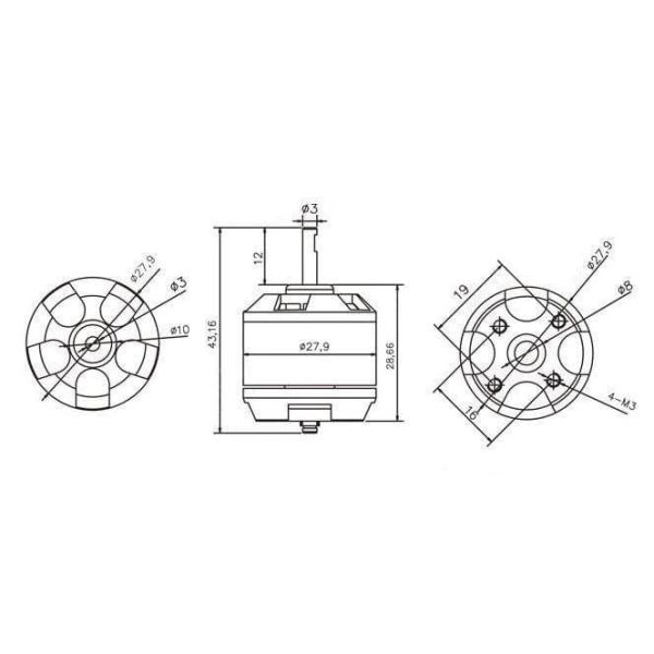Emax XA2212 980KV 3S Fırçasız Motor (ORJİNAL)